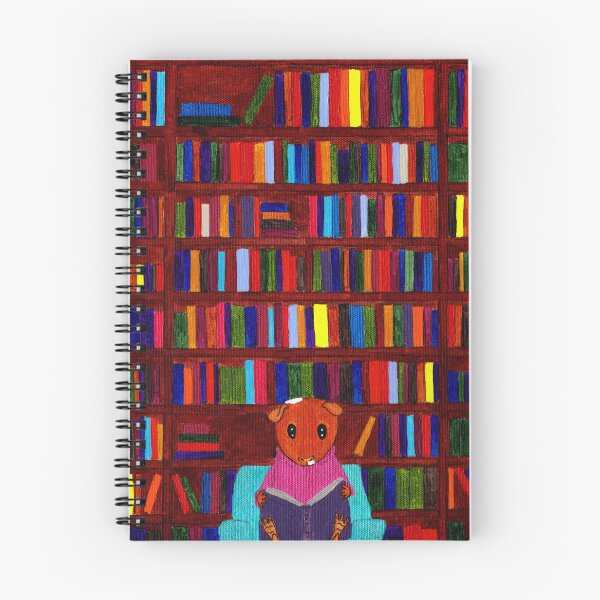 Aperçu de l'œuvre Cochons d'Inde et livres - Bibliothèque de Dweezil créée et vendue par Guinea Pigs and Books.