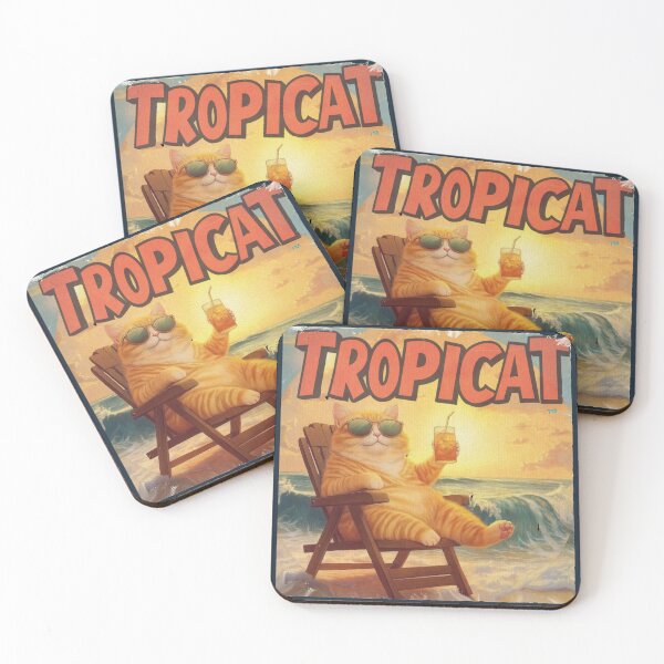 Item preview, TropiCat Surf and Sunset designed and sold by TropiCatArt.