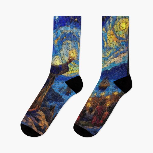 Item preview, Celestial Blessing – Stained Glass Starry Night with Medieval Priest and Ships designed and sold by LuxuryApparels.