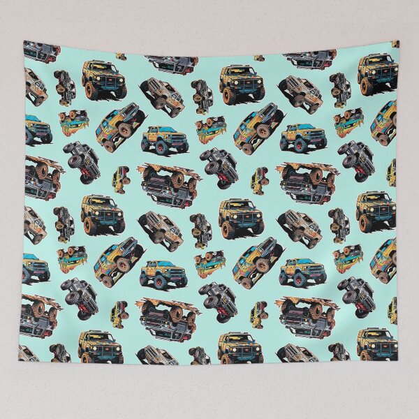 Item preview, Nice 4x4 PICKUP pattern sticker, OFF-ROAD, gift for yourself, retro 80s comic style. designed and sold by UrbanTRIP.