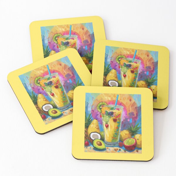 Item preview, "Tropical Bliss: Vibrant Fruit Smoothie Delight" designed and sold by Artisticanvas.