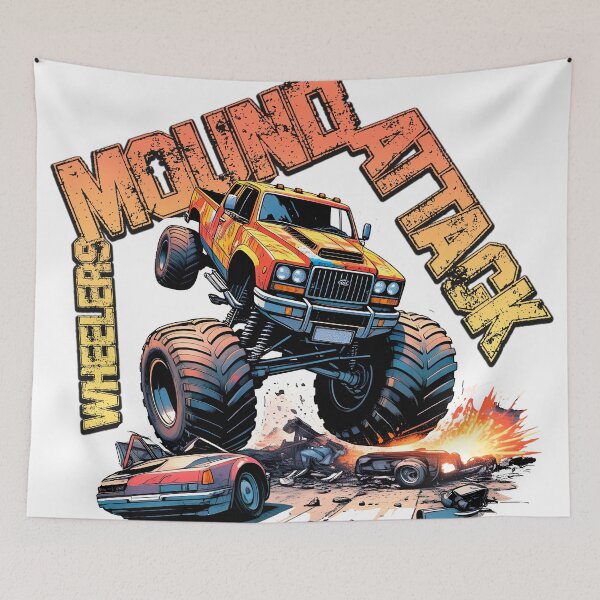 Item preview, Monster Truck Attacks Sticker, Cute 80s Comic Book Design, Ideal as a Gift for Boyfriend or Girlfriend designed and sold by UrbanTRIP.