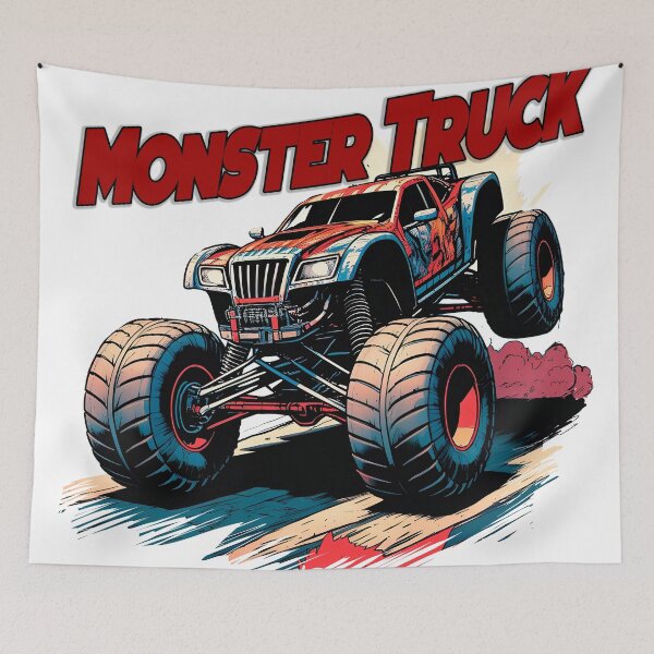 Item preview, Monster Truck Sticker, Cute 80s Comic Book Design, Ideal for Gift designed and sold by UrbanTRIP.