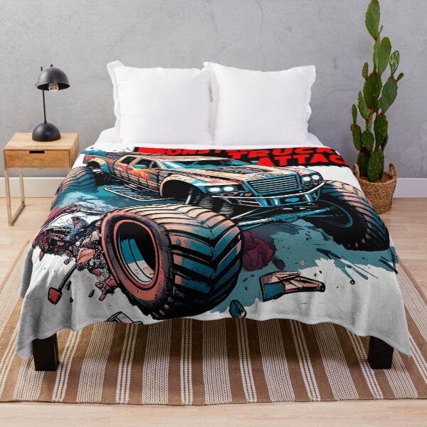 Item preview, Monster truck attack sticker, 80s comic design, ideal for a gift designed and sold by UrbanTRIP.