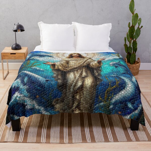 Item preview, Sea Saint – Stained Glass Church Window with Oceanic Grace designed and sold by LuxuryApparels.