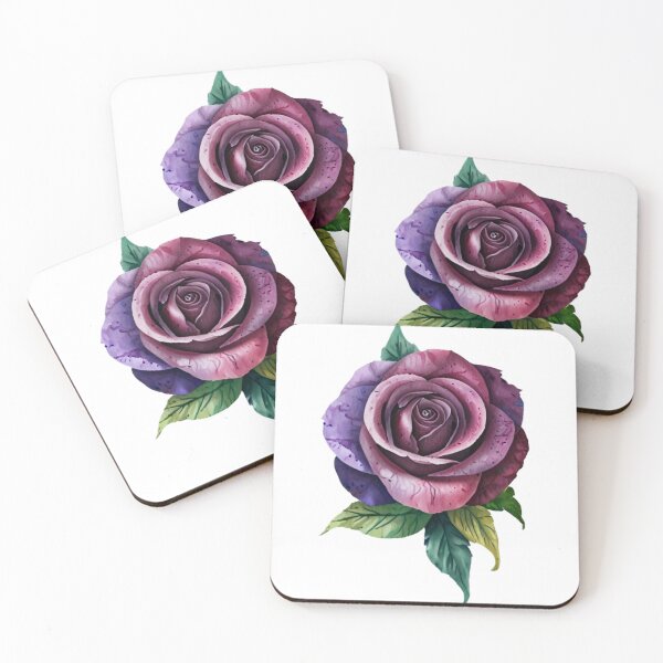 Item preview, Elegant Watercolor Rose – Purple & Pink Bloom designed and sold by CharmingGarden.