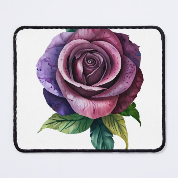 Item preview, Elegant Watercolor Rose – Purple & Pink Bloom designed and sold by CharmingGarden.