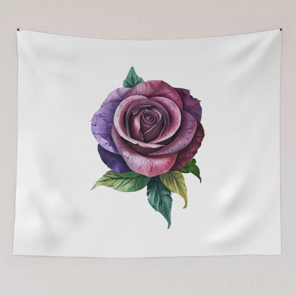 Item preview, Elegant Watercolor Rose – Purple & Pink Bloom designed and sold by CharmingGarden.