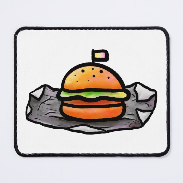 Item preview, Cartoon hamburger on crumpled paper doodle drawing designed and sold by CuteLemon00.