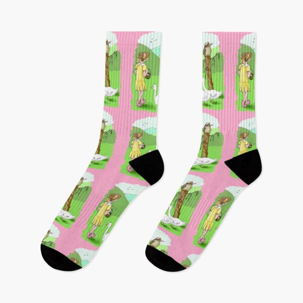 Item preview, Farm Girl Geese Kookaburra Mountains designed and sold by Jaana Day.