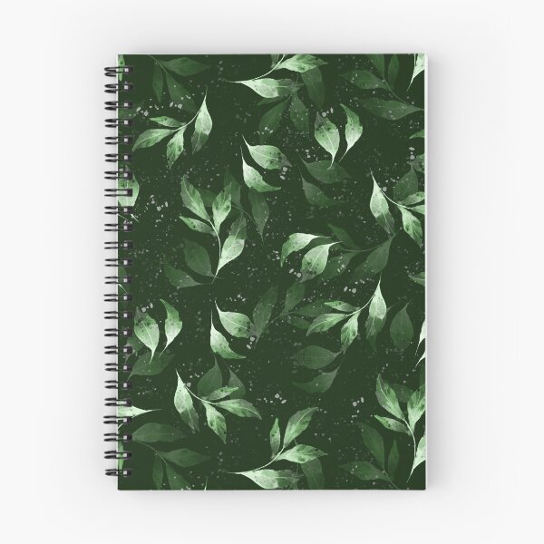 Item preview, Green leaves. Dark floral pattern designed and sold by Gribanessa.