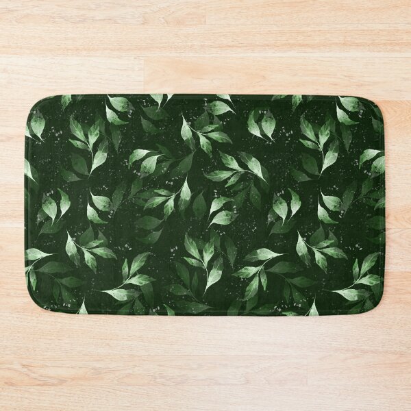 Item preview, Green leaves. Dark floral pattern designed and sold by Gribanessa.