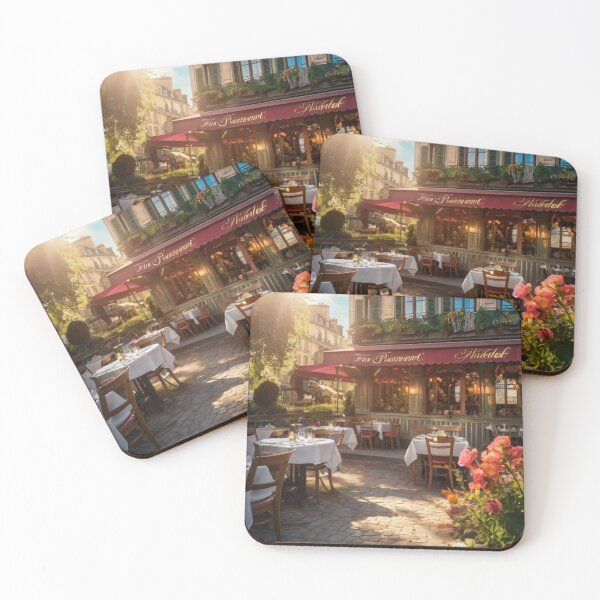 Item preview, Sunlit Flowers and Parisian Charm: A Dreamy Café designed and sold by BlareBlare.