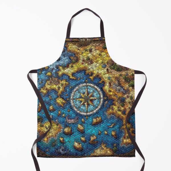 Item preview, Mythic Coastal Map – Medieval Stained Glass Voyage designed and sold by LuxuryApparels.