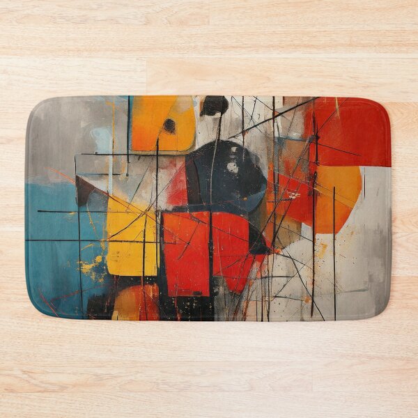 Item preview, Cool Modern Abstract Painting – Colorful Geometric & Organic Shapes – Expressive Brushstrokes Art designed and sold by CattlettArt.