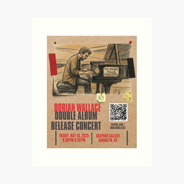 Dorian Wallace Double Album Release Concert Poster Art Print