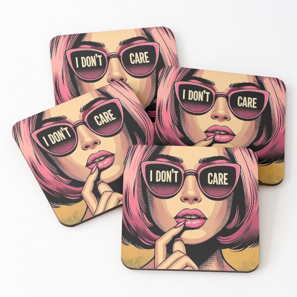 Item preview, I Don't Care  - Pop Art of Stylized Woman designed and sold by Vicky021.