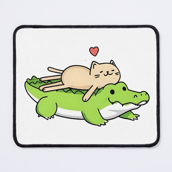 Item preview, Cat & Gator BFFs Cute Animal Friendship Sticker designed and sold by SillyLittleDesigns.