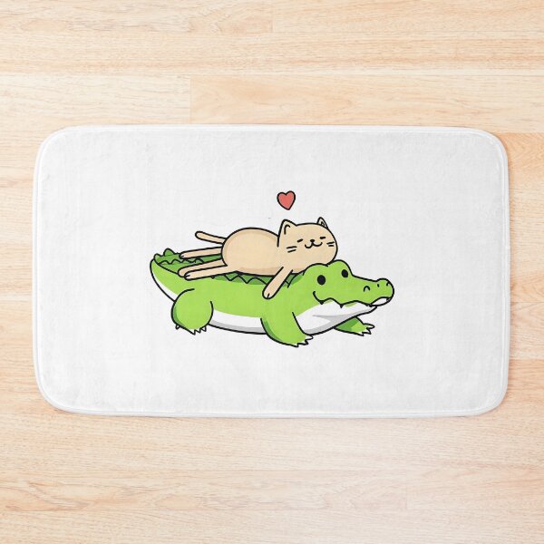 Item preview, Cat & Gator BFFs Cute Animal Friendship Sticker designed and sold by SillyLittleDesigns.