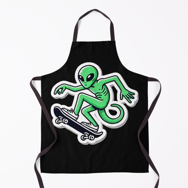 Item preview, Skateboarding Alien designed and sold by PinUpPizzazz.