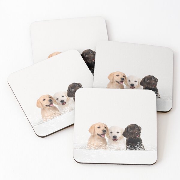 Item preview, Three Puppies in Bathtub, Neutral Print, Puppy Bathing, Animals in Bathtub Art by Synplus designed and sold by synplus.