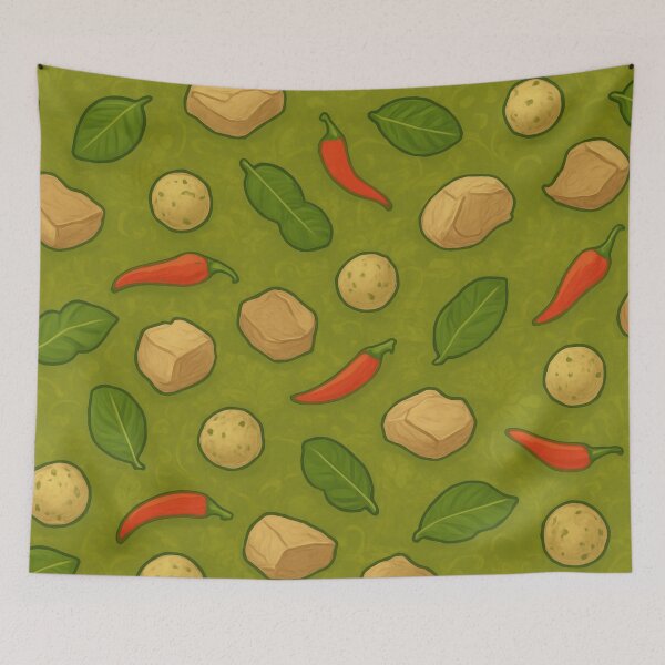 Item preview, Green Curry of Songkran designed and sold by BobArtGallery.