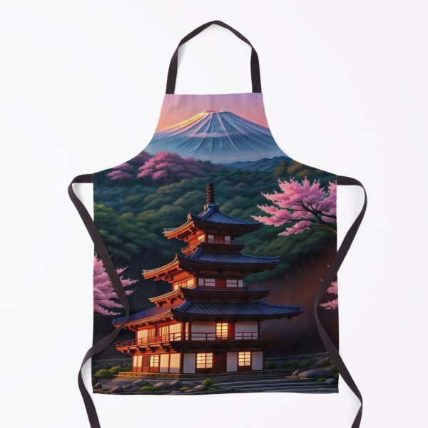 Item preview, Japanese Pagoda Under Mount Fuji at Sunset designed and sold by Mindful56.