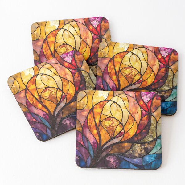 Item preview, Root & Rise – Earthy Stained Glass Flow designed and sold by BlindCatCreative.