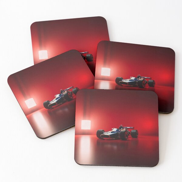 Item preview, F1 car front view with red background and reflective lights designed and sold by amithachapa.