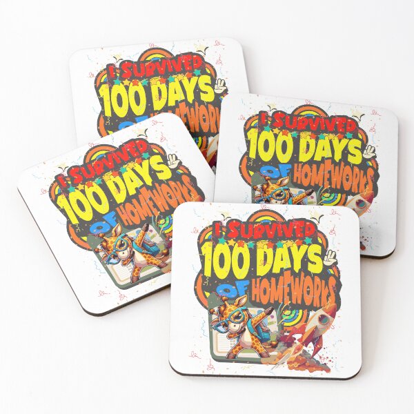 Item preview, I survived 100 Days Of Homeworks : Giraffe designed and sold by Eksama Design.