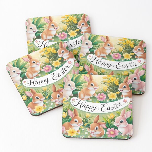 Item preview, happy easter bunnies designed and sold by Julia  Kovtunyak.