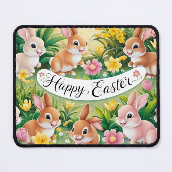 Item preview, happy easter bunnies designed and sold by Julia Kovtunyak.