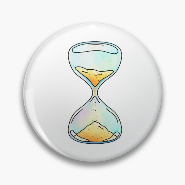Item preview, Watercolor hourglass drifting sand isolated illustration designed and sold by CuteLemon00.