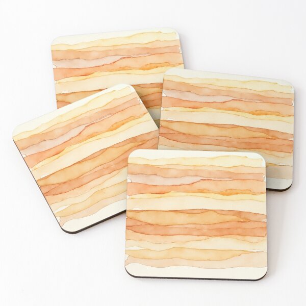 Item preview, Earthwave – Translucent Brown Watercolor designed and sold by BlindCatCreative.