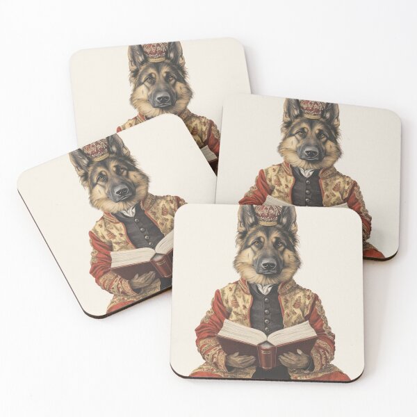 Item preview, German Shepherd reading a book designed and sold by Mauswohn.