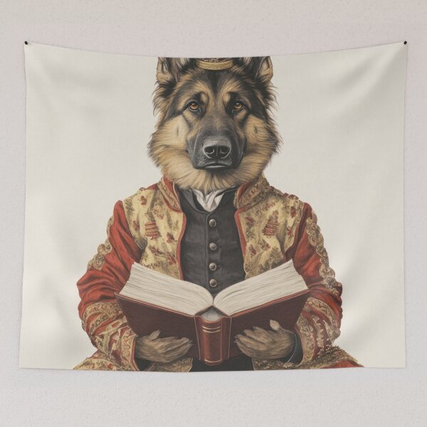 Item preview, German Shepherd reading a book designed and sold by Mauswohn.