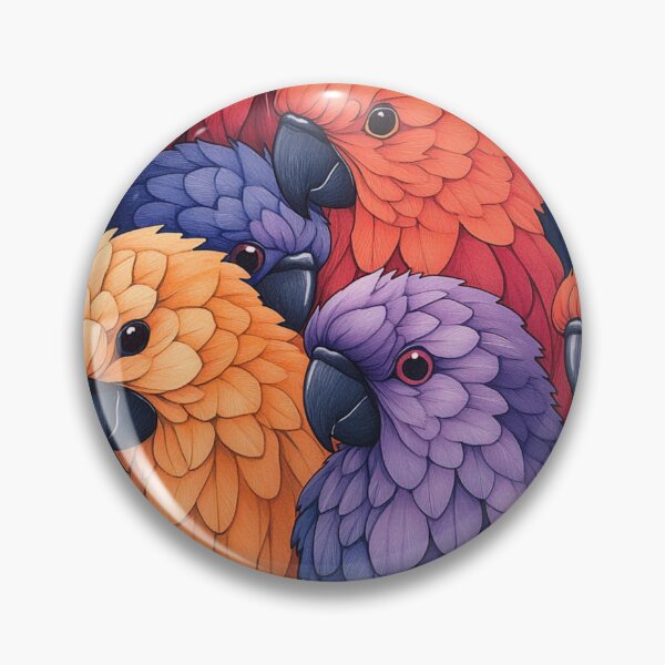Item preview, Everybirdy Parrots Pattern 7 2025 designed and sold by GrinGalore.