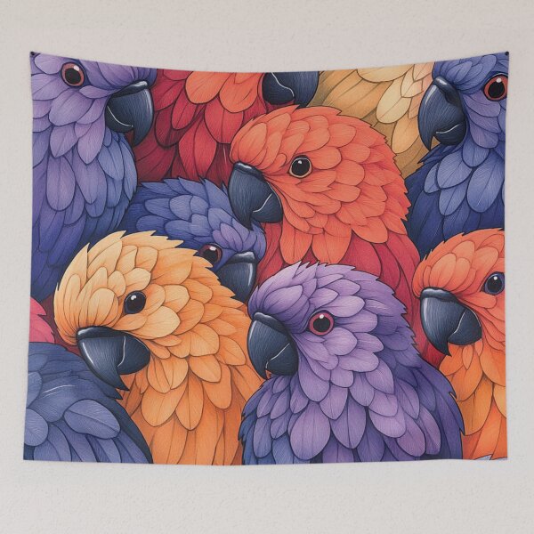 Item preview, Everybirdy Parrots Pattern 7 2025 designed and sold by GrinGalore.