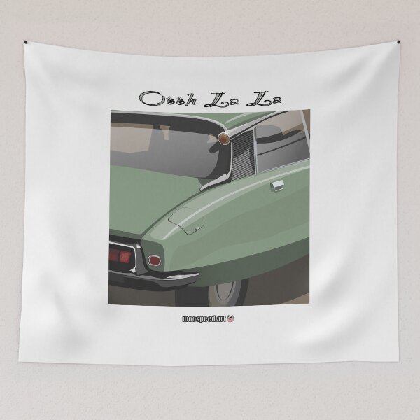 Item preview, Ooh La La Elegant French Classic Retro Car Andre DS ID Flying Saucer Déesse Goddess Vert Mousse Green designed and sold by Steve Kidd Art.