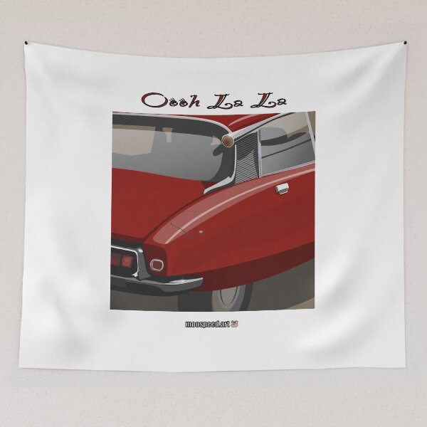Item preview, Ooh La La Elegant French Classic Retro Car Andre DS ID Flying Saucer Déesse Goddess Rouge Red designed and sold by Steve Kidd Art.