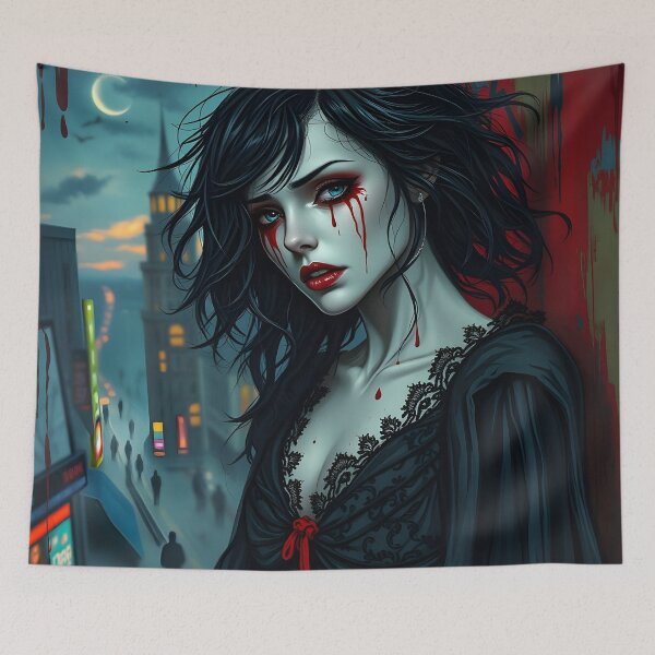 Item preview, Vampiress Crying Blood designed and sold by DarkJuliettes.