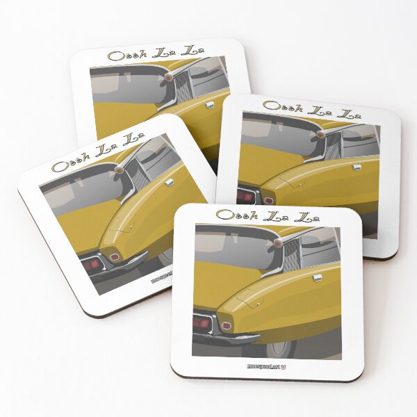 Item preview, Ooh La La Elegant French Classic Retro Car Andre DS ID Flying Saucer Déesse Goddess Jaune Yellow designed and sold by Steve Kidd Art.