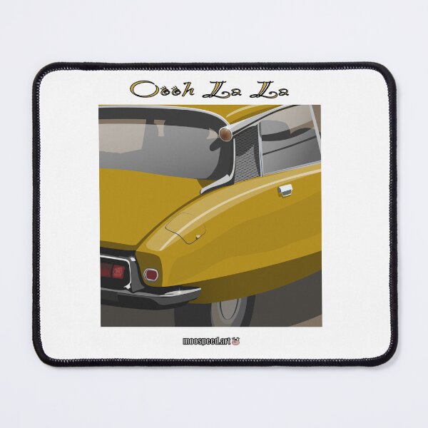 Item preview, Ooh La La Elegant French Classic Retro Car Andre DS ID Flying Saucer Déesse Goddess Jaune Yellow designed and sold by Steve Kidd Art.