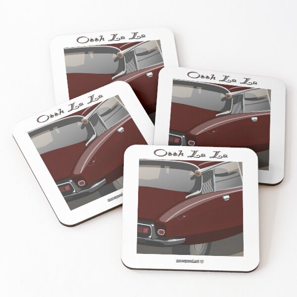 Item preview, Ooh La La Elegant French Classic Retro Car Andre DS ID Flying Saucer Déesse Goddess Bordeaux Burgundy  designed and sold by Steve Kidd Art.