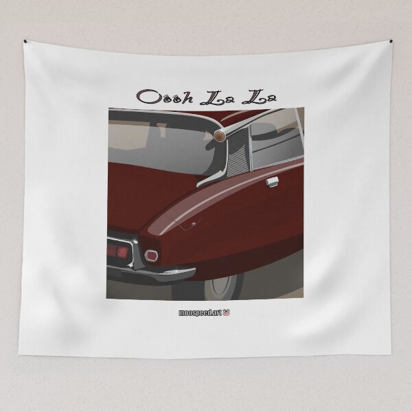Item preview, Ooh La La Elegant French Classic Retro Car Andre DS ID Flying Saucer Déesse Goddess Bordeaux Burgundy  designed and sold by Steve Kidd Art.