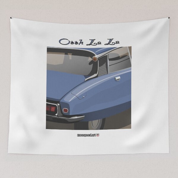 Item preview, Ooh La La Elegant French Classic Retro Car Andre DS ID Flying Saucer Déesse Goddess Bleu designed and sold by Steve Kidd Art.