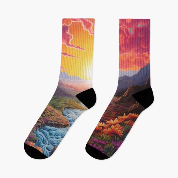 Item preview, Groovy Psychedelic Floral Sunny Sunrise Colorful Illustration Art designed and sold by GrinGalore.