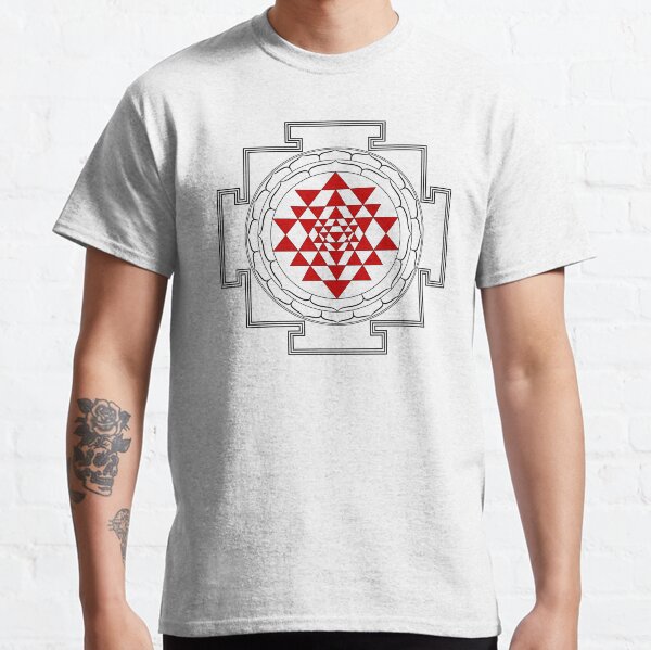 Sri Yantra Mandala (black & red) Classic T-Shirt
