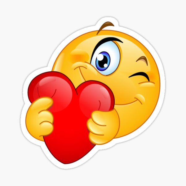 lovely heart emoji sticker Sticker