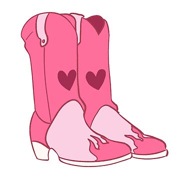 Artwork thumbnail, Cowboy Cowgirl Pink Boots by Rojasole